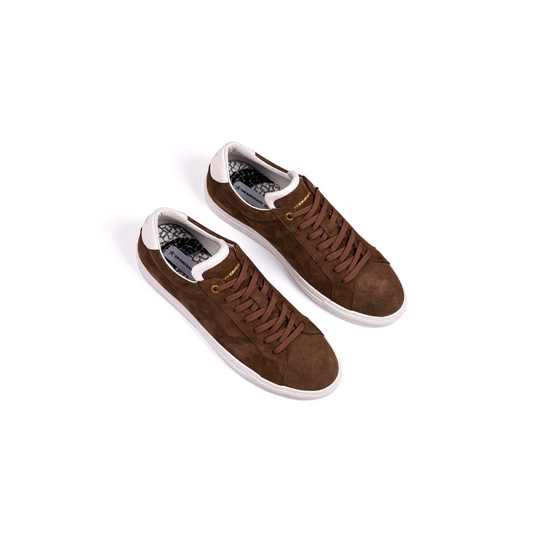 Tenis Casuales Lifestyle En Cuero Marca Overstate 8448a-1627ov Taupe 