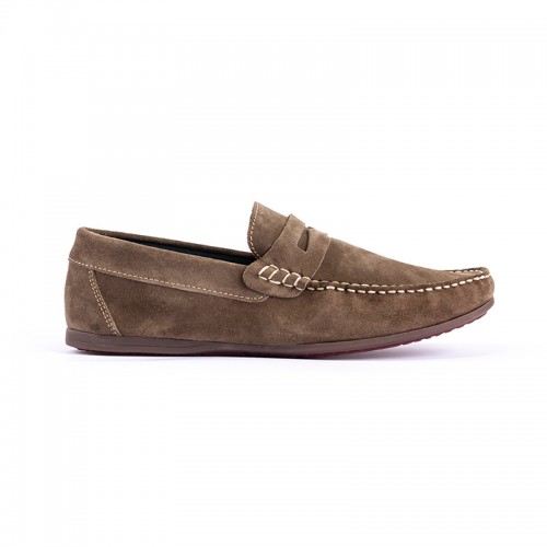 Mocasines en cuero gamuza...